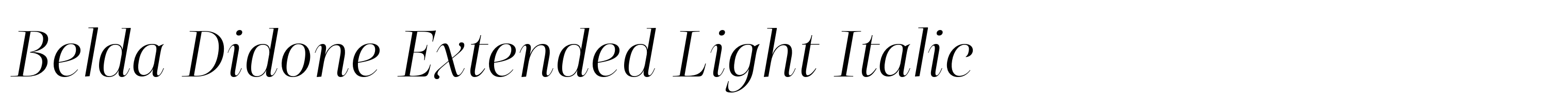 Belda Didone Extended Light Italic